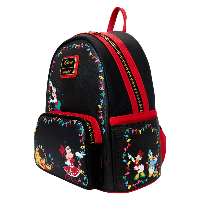 Mickey & Friends Christmas Light Decorations Light Up Mini Backpack by Loungefly