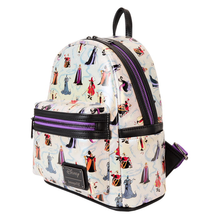 Disney Villains Iridescent All-Over Print Mini Backpack by Loungefly