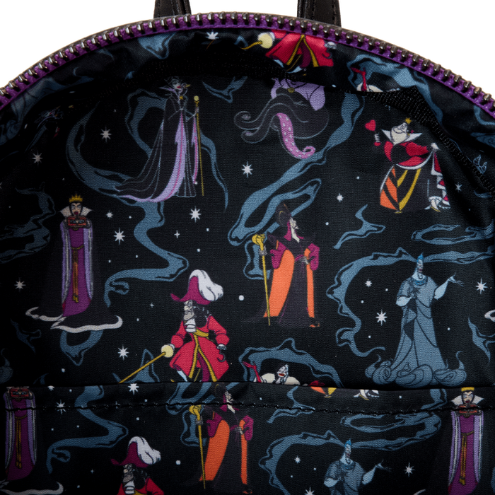 Disney Villains Iridescent All-Over Print Mini Backpack by Loungefly