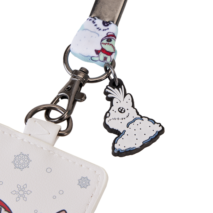 Stitch Holiday Snow Angel Lanyard With Card Holder by Loungefly