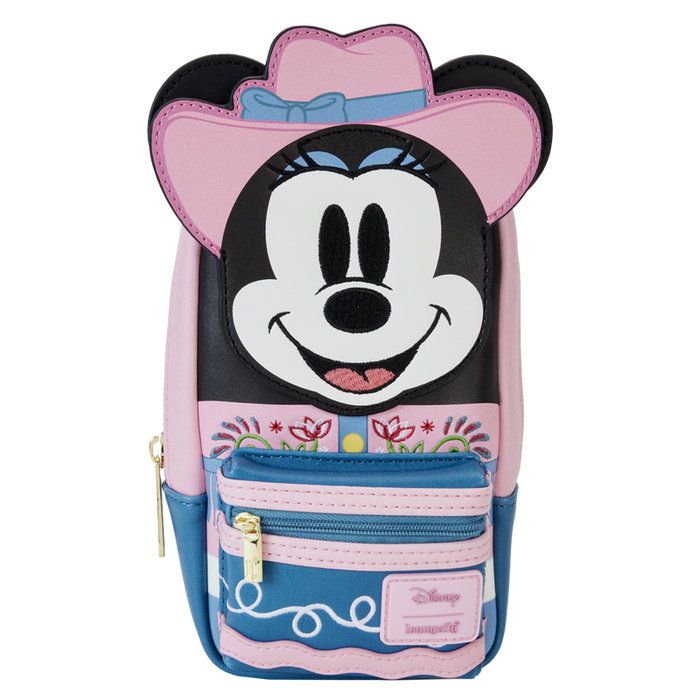 Western Minnie Mouse Cosplay Stationery Mini Backpack Pencil Case by Loungefly