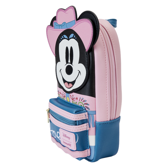 Western Minnie Mouse Cosplay Stationery Mini Backpack Pencil Case by Loungefly