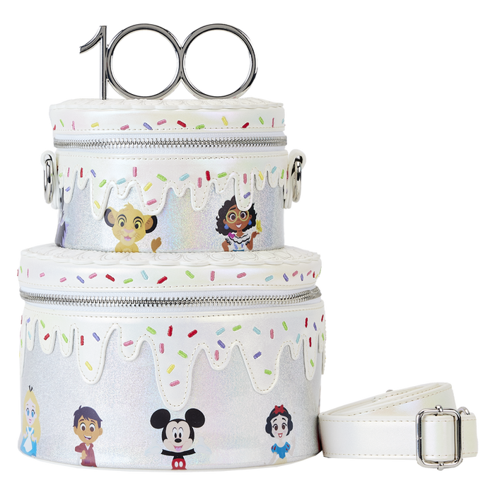 Disney100 Anniversary Celebration Cake Crossbody Bag by Loungefly