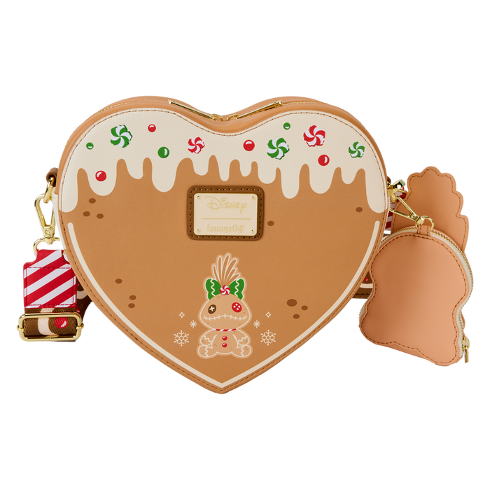 Stitch Scented Angel & Stitch Gingerbread Heart Crossbody Bag With Coin Bag by Loungefly