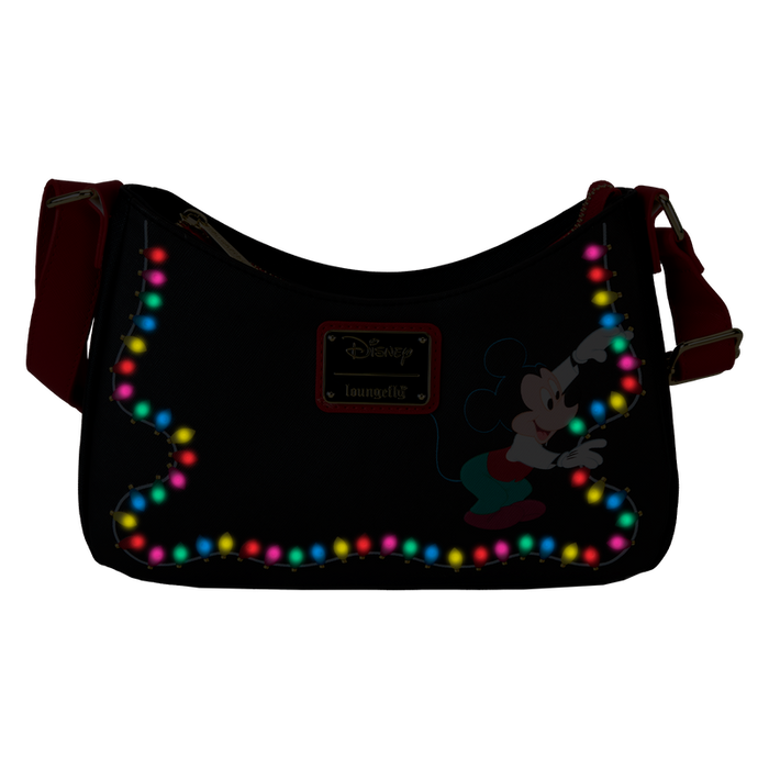 Mickey & Friends Christmas Light Decorations Light Up Crossbody Bag by Loungefly