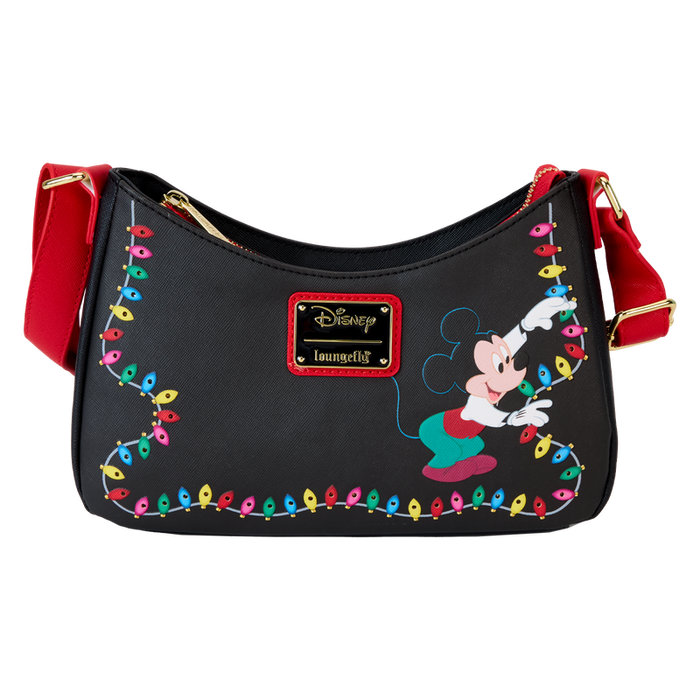 Mickey & Friends Christmas Light Decorations Light Up Crossbody Bag by Loungefly