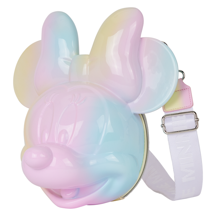 Minnie Mouse Pastel Tie-Dye Molded Figural Crossbody Bag by