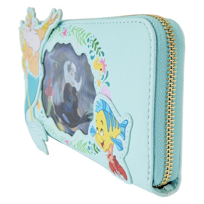 The Little Mermaid Ariel Princess Lenticular Zip Around Wallet by Loungefly