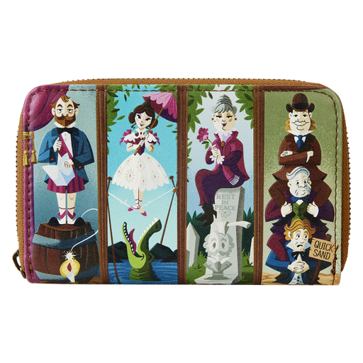 Haunted Mansion Stretching Room Portraits Glow Zip-Around Wallet by Loungefly