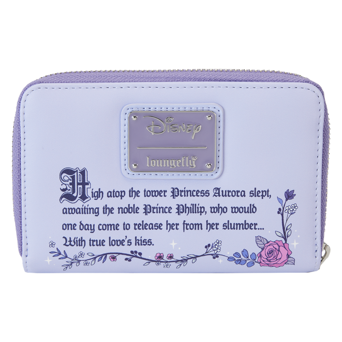 Sleeping Beauty 65th Anniversary Floral Scene Zip Around Wallet by Loungefly