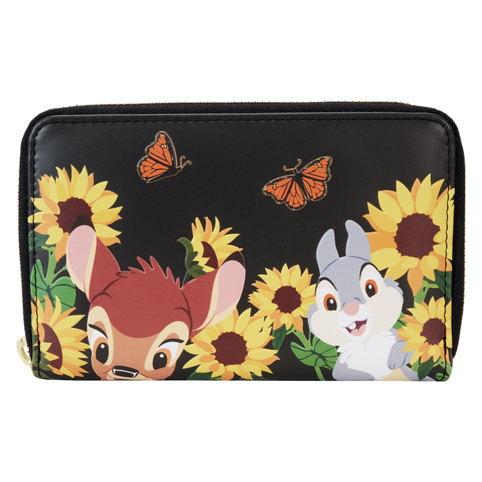 Bambi Sunflower Friends Zip Around Wallet by Loungefly