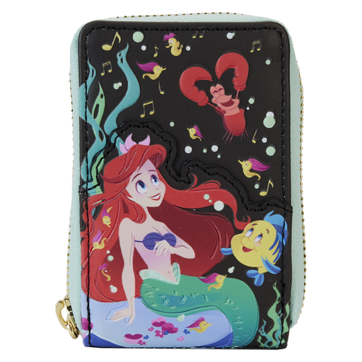 The Little Mermaid 35th Anniversary Life is the Bubbles Accordion Zip Around Wallet by Loungefly