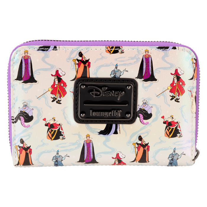 Disney Villains Iridescent All-Over Print Zip Around Wallet by Loungefly