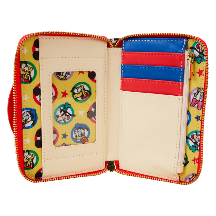 Mickey & Friends Classic All-Over Print Zip Around Wallet by Loungefly