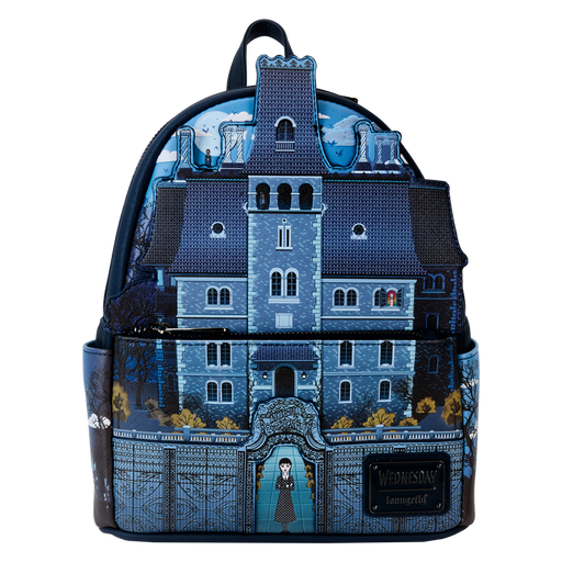 Wednesday Nevermore Academy Castle Glow Mini Backpack by Loungefly