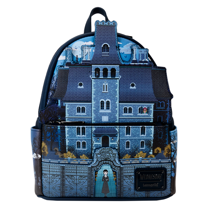 Wednesday Nevermore Academy Castle Glow Mini Backpack by Loungefly