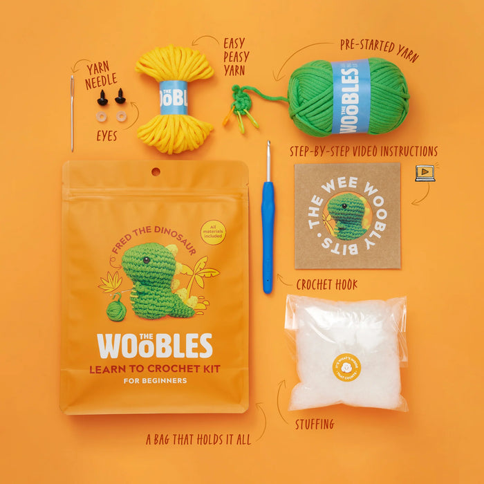 Woobles Fred the Dinosaur Crochet Kit — Trudy's Hallmark