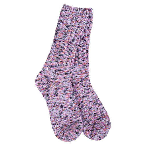 World's Softest Socks Weekend Ragg Crew Socks - Lavender
