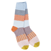 Colorful patterned sock on a white background