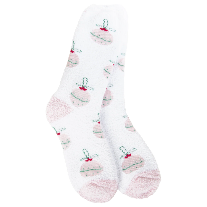 Ornament Ball Holiday Cozy Crew Socks