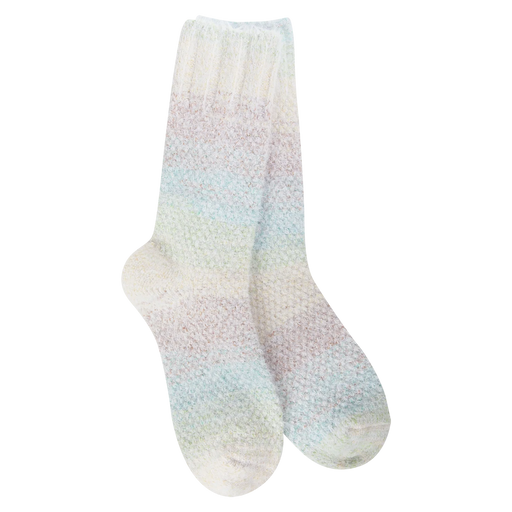 Gradient sock with pastel colors on a white background