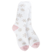 White Winter Shimmer Crew Socks