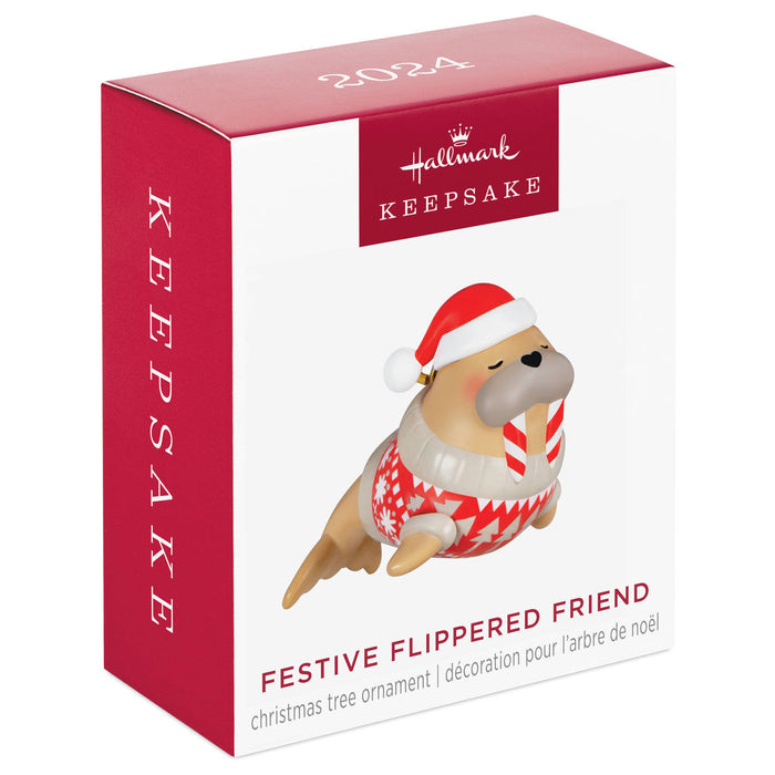 Mini Festive Flippered Friend 2024 Ornament