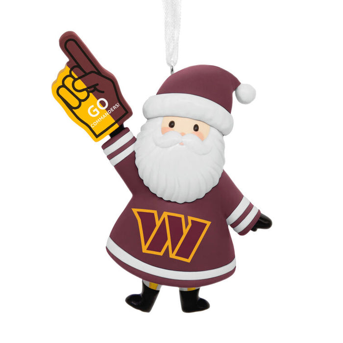 NFL Washington Commanders Santa Fan Hallmark Ornament