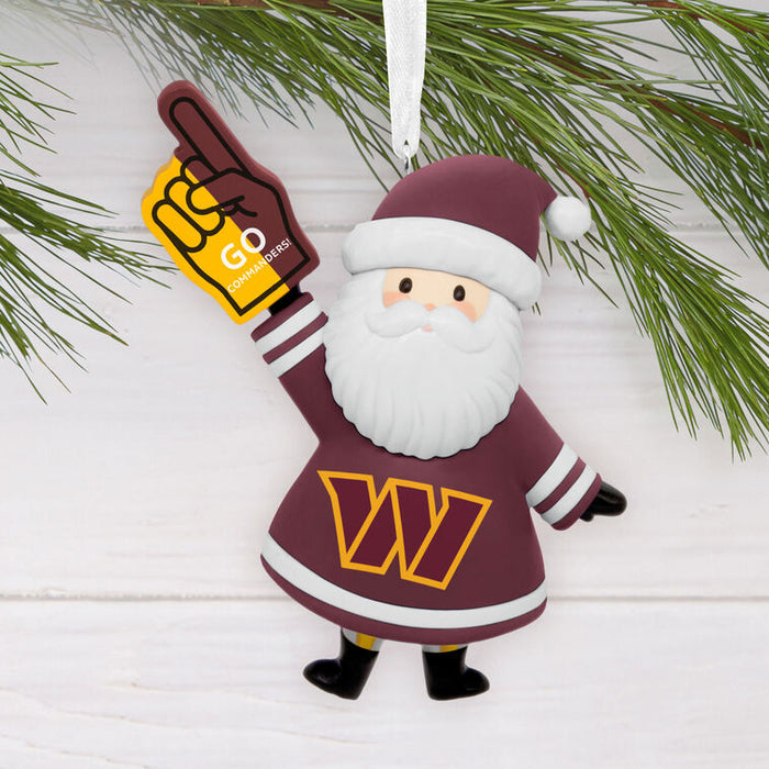 NFL Washington Commanders Santa Fan Hallmark Ornament