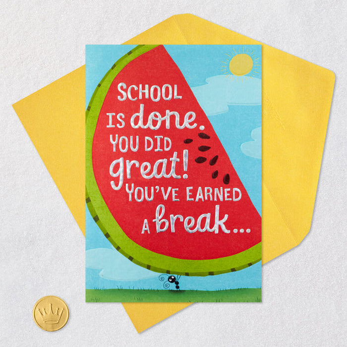 School's Out for Summer End of Year Congratulations Card for Kid