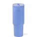 Blue tumbler with a white interior on a white background