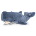 Plush whale toy on a white background