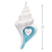 Decorative shell ornament with 'Forever in our hearts' text and a heart-shaped tag with '2026' on a white background.