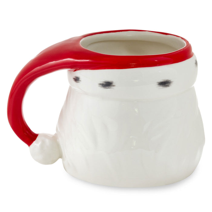 Winking Santa Holiday Sculpted Mug