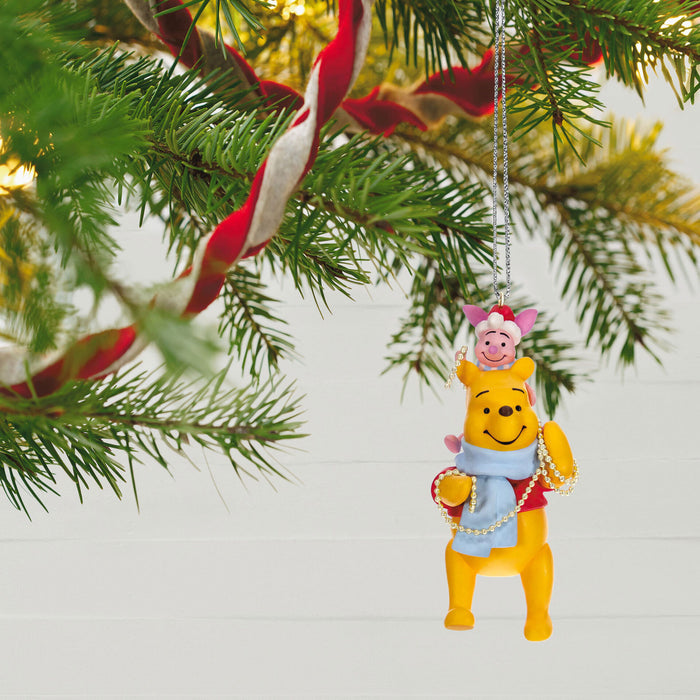Disney Winnie the Pooh Trimming the Tree Together 2023 Ornament
