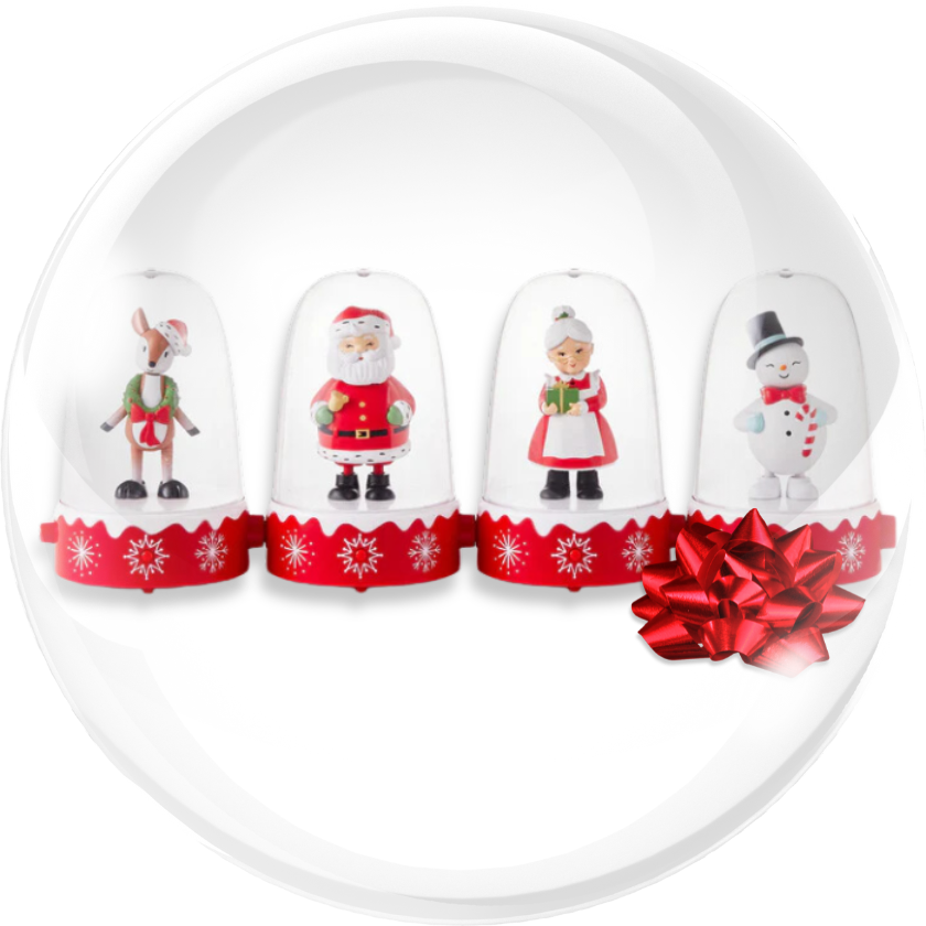 Holiday Happy Tappers Musical Figurines With Motion