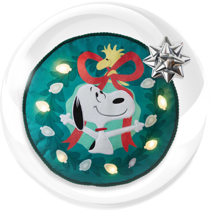 Peanuts® Snoopy Wreath Light-Up Pillow