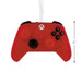 A red Xbox-style game controller ornament with a white hanging ribbon, shown on a white background with a 2-inch height measurement marker on the right.