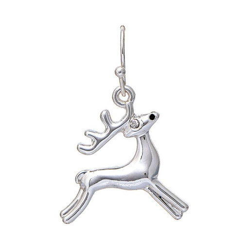 Silver Dancing Reindeer Earring
