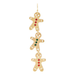 
Gold Sparkly Dangling Gingerbread Men Earrings