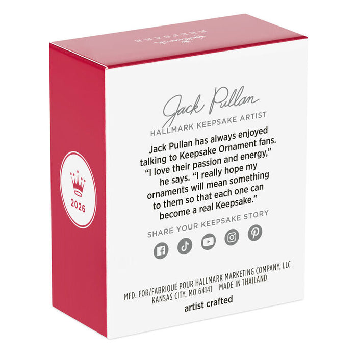 Hallmark Keepsake Ornament packaging with red and white design