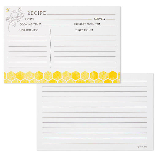 Yellow Honeycomb Recipe Refill Cards