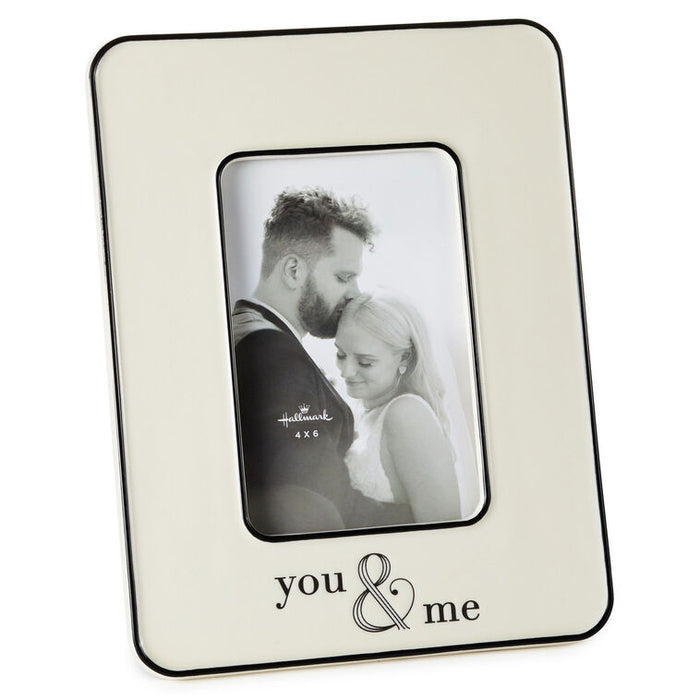You & Me Cream Enamel Picture Frame, 4x6