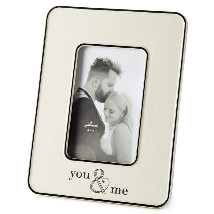 You & Me Cream Enamel Picture Frame, 4x6