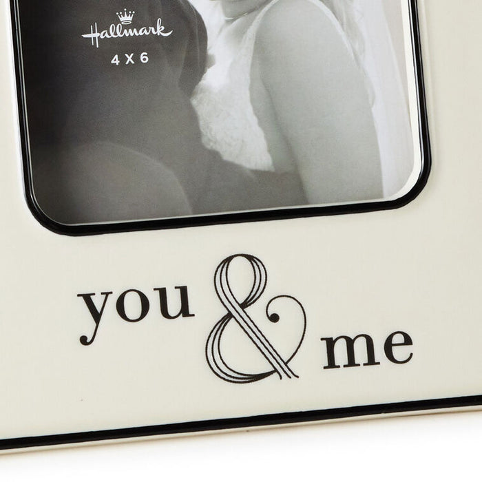 You & Me Cream Enamel Picture Frame, 4x6