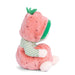 Plush toy shaped like a watermelon with a green top on a white background