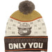 Knitted beanie with Smokey Bear design and 'Only You' text on a white background