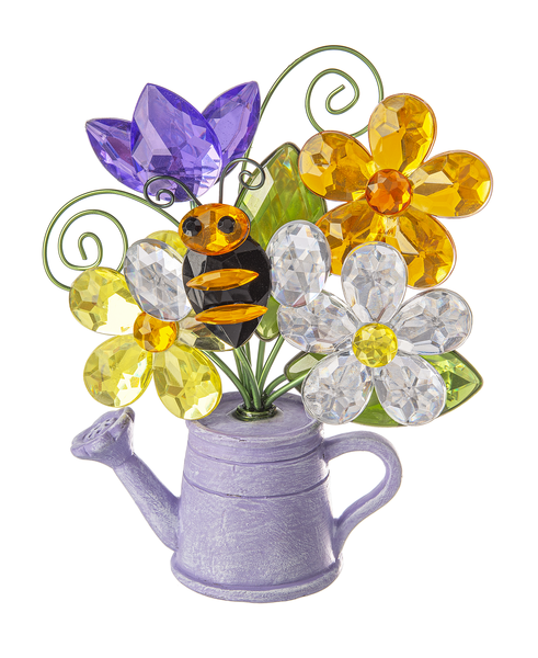 POSY POT® Garden Watering Can with Acrylic Flowers