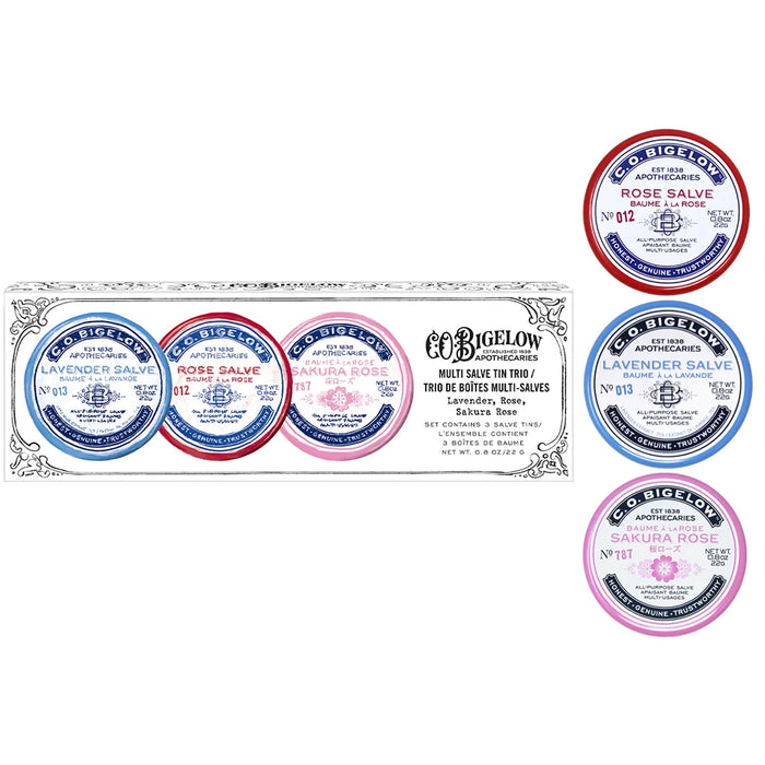 Assorted Salve Tin Trio (Rose, Lavender, Sakura Rose)