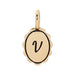 Charm Garden - Scalloped Initial Charm - Gold - V